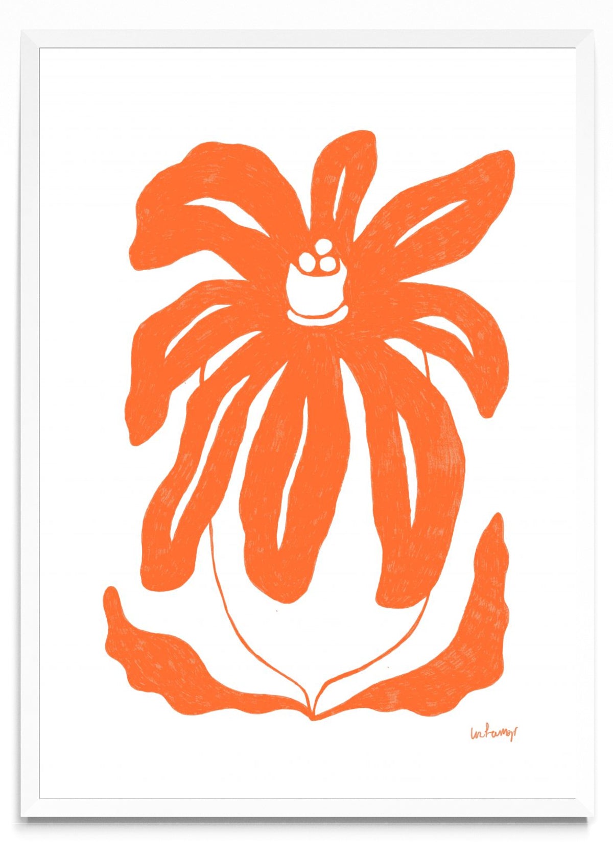 Flor naranja 3 - Retrato BL