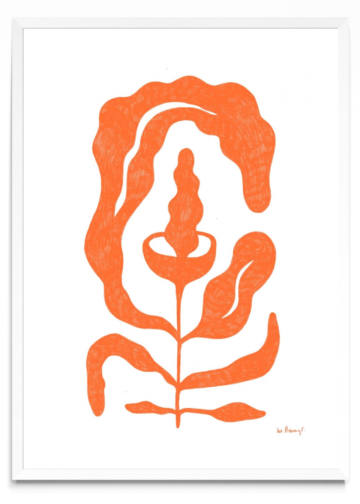 Flor naranja 4 - Retrato BL