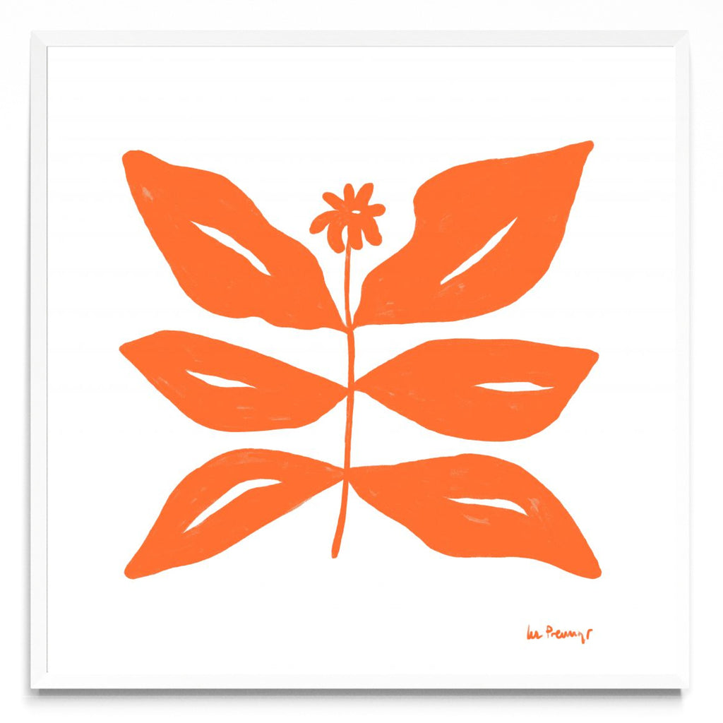 Flor naranja 8 - Cuadrado BL