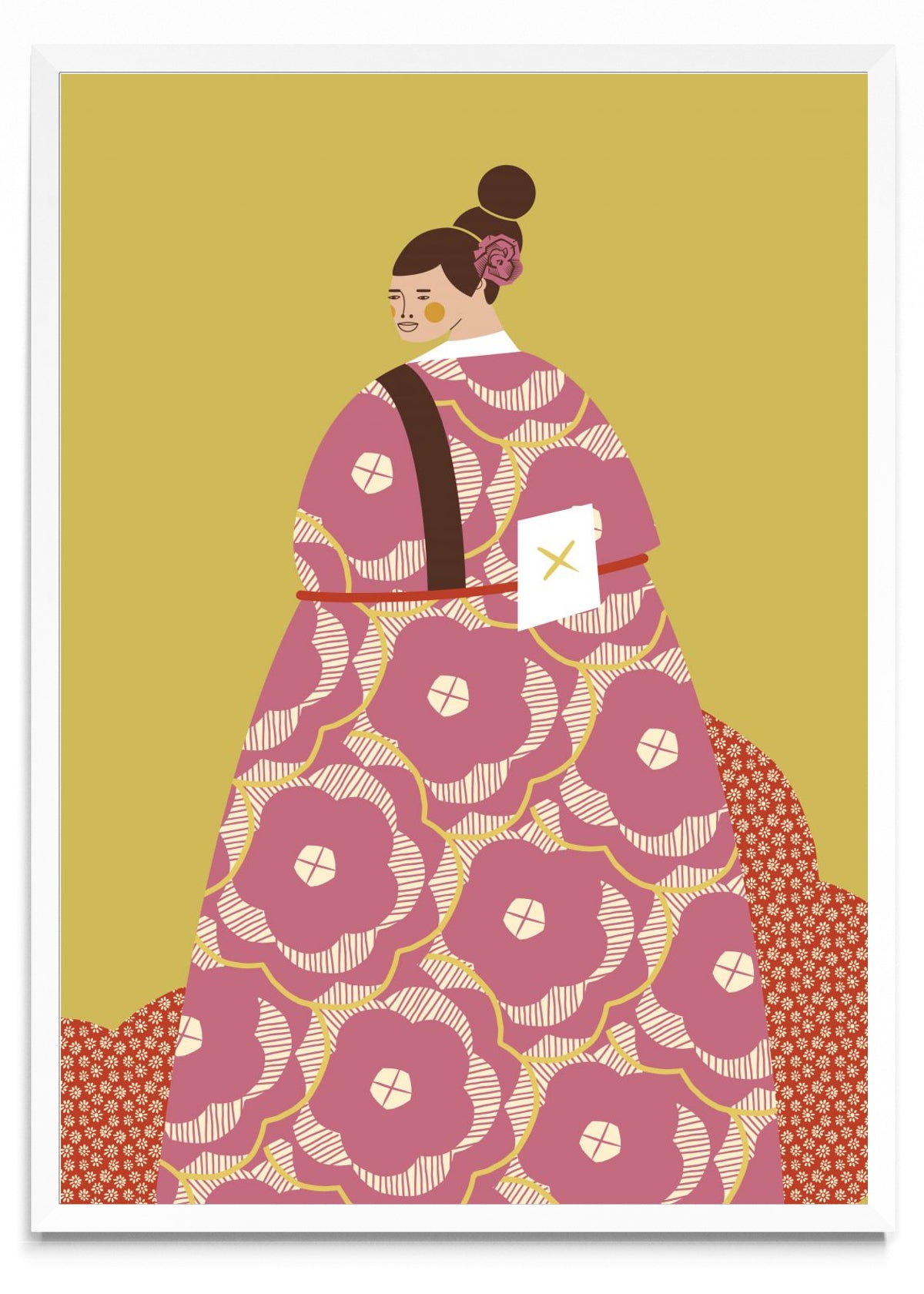 Mujer con Kimono Rosa - Retrato BL