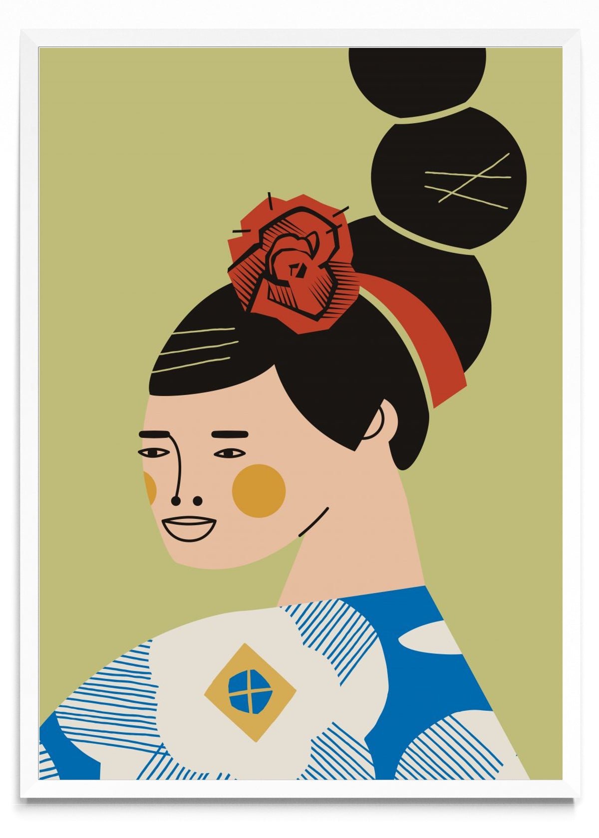 Retrato con vestido Azul - Retrato BL