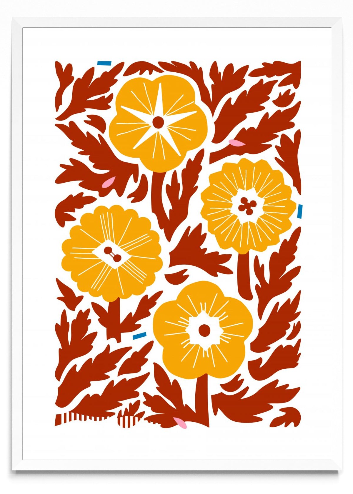 Cuatro Flores - Naranja - Retrato BL