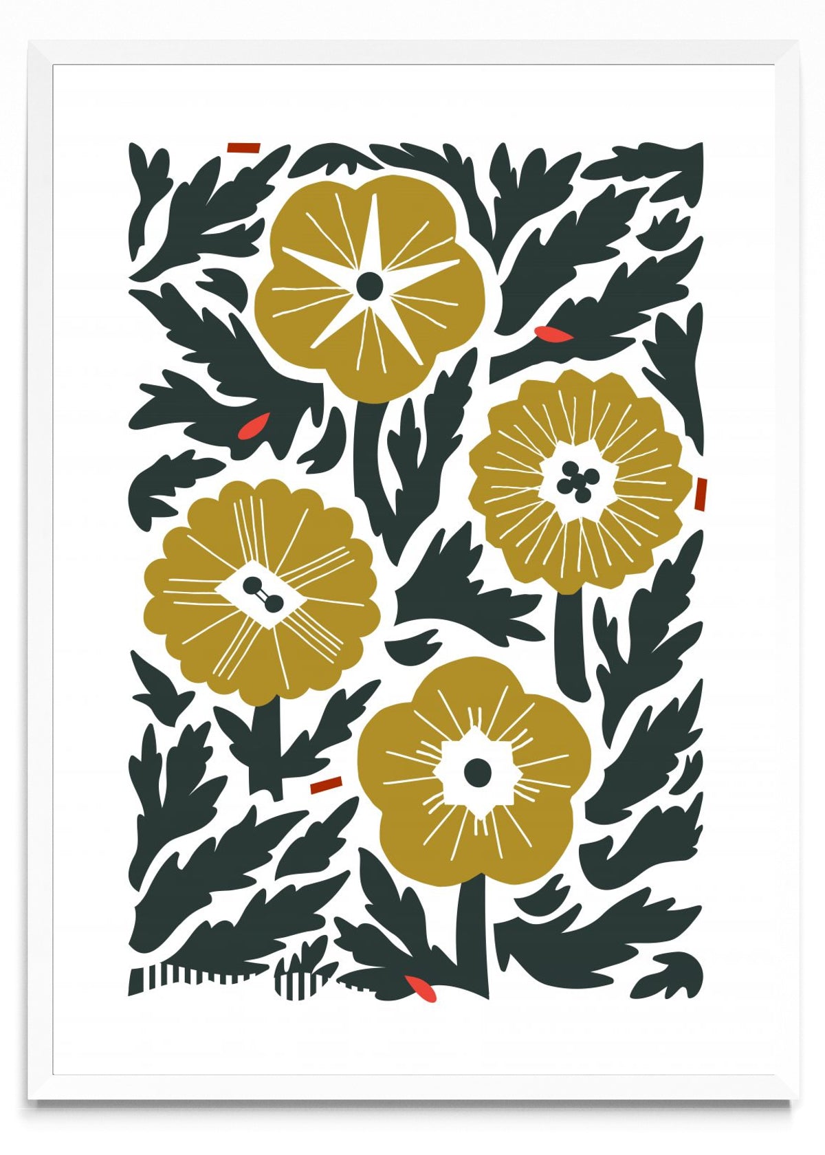 Cuatro Flores - Oro - Retrato BL