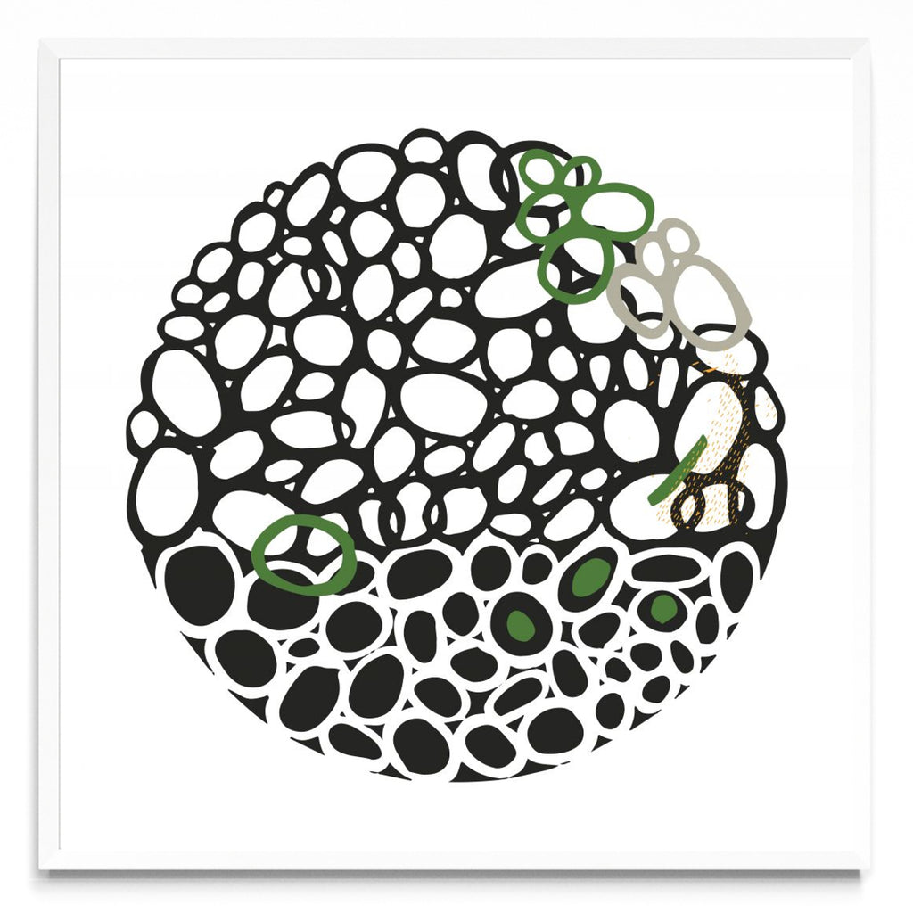 STONE CIRCLE - NEGRO Y VERDE - Cuadrado BL