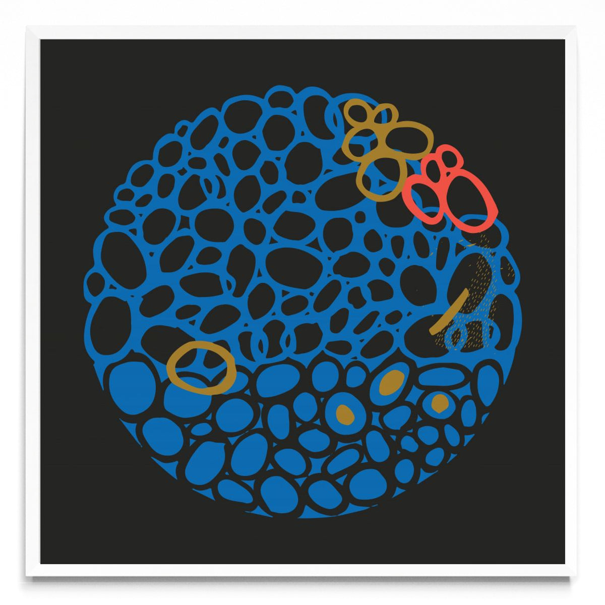 STONE CIRCLE - NEGRO Y AZUL - Cuadrado BL