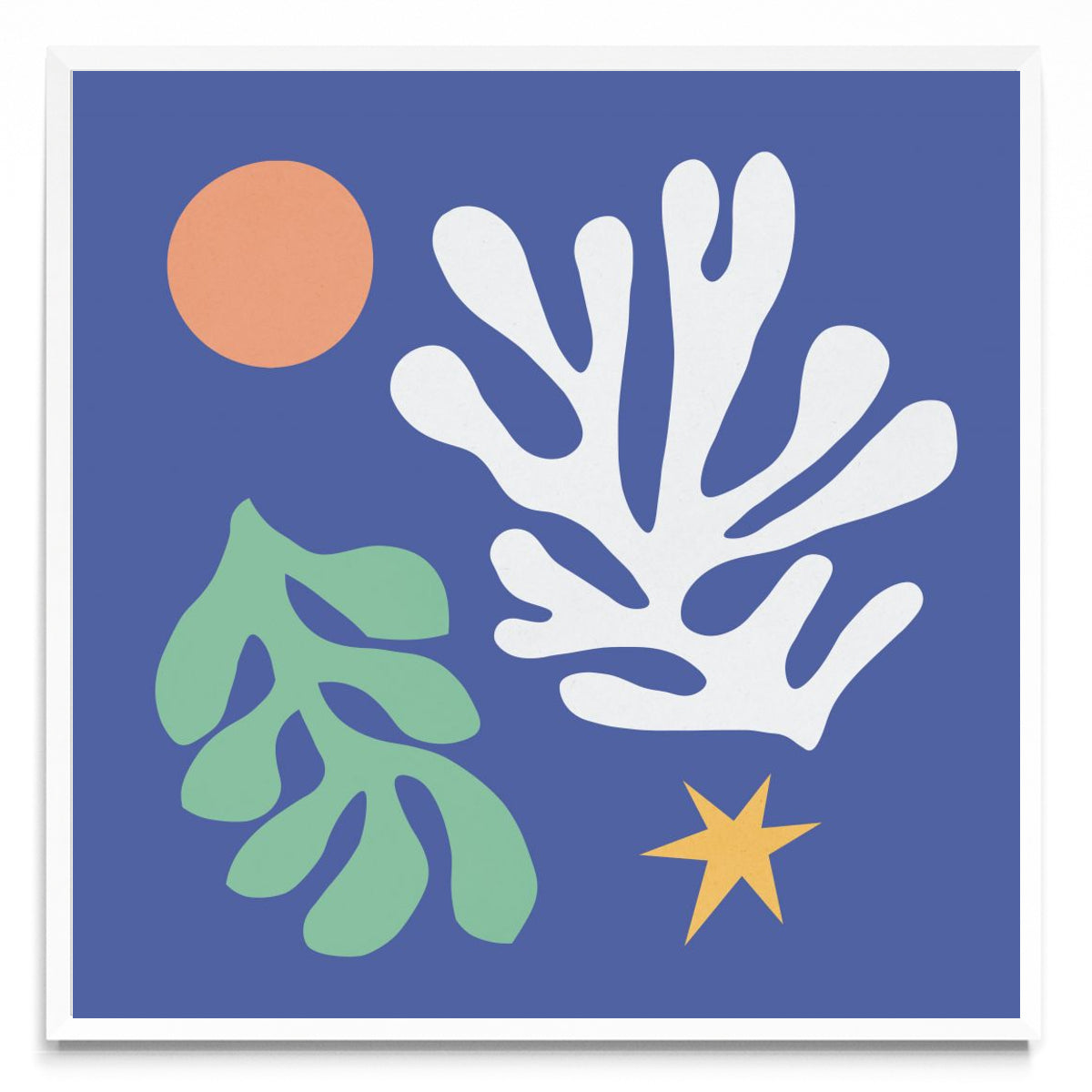 Flores matisse 6 - Cuadrado BL