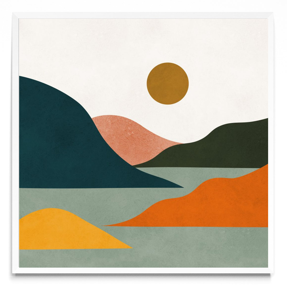 Paisaje de acuarela 15 - Cuadrado BL