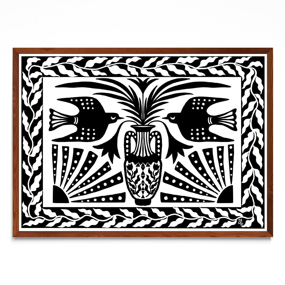 JARRÓN CON PÁJAROS - Paisaje MO