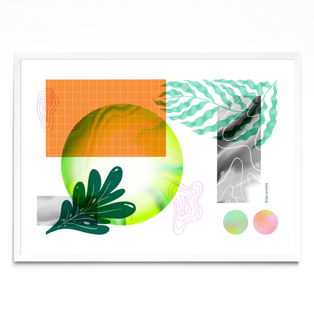 Geo abstract collage - Paisaje BL