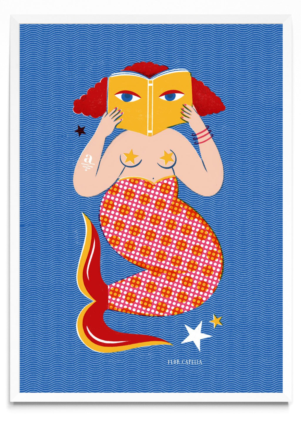 Sirena Lectora (color 1) - Retrato BL
