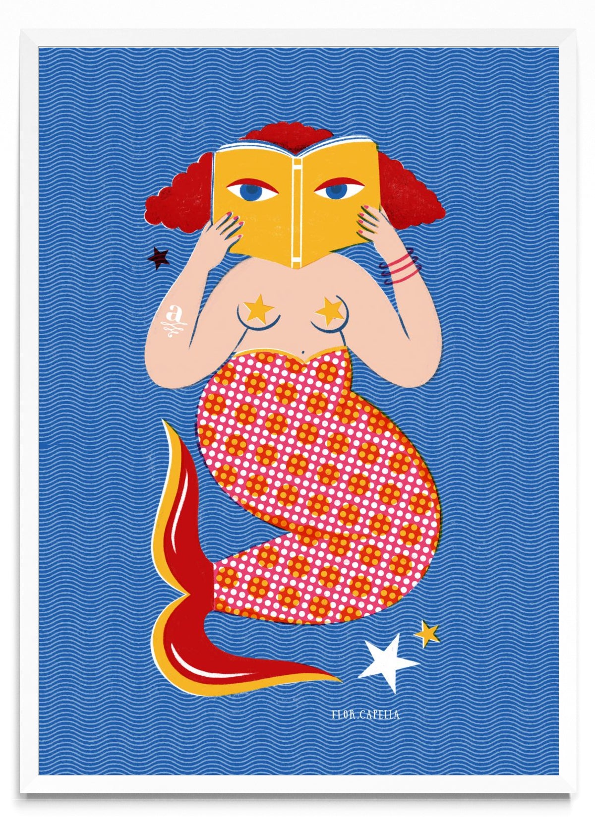 Sirena Lectora (color 1) - Retrato BL