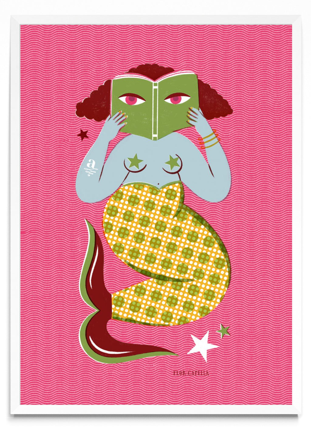 Sirena Lectora (color 2) - Retrato BL