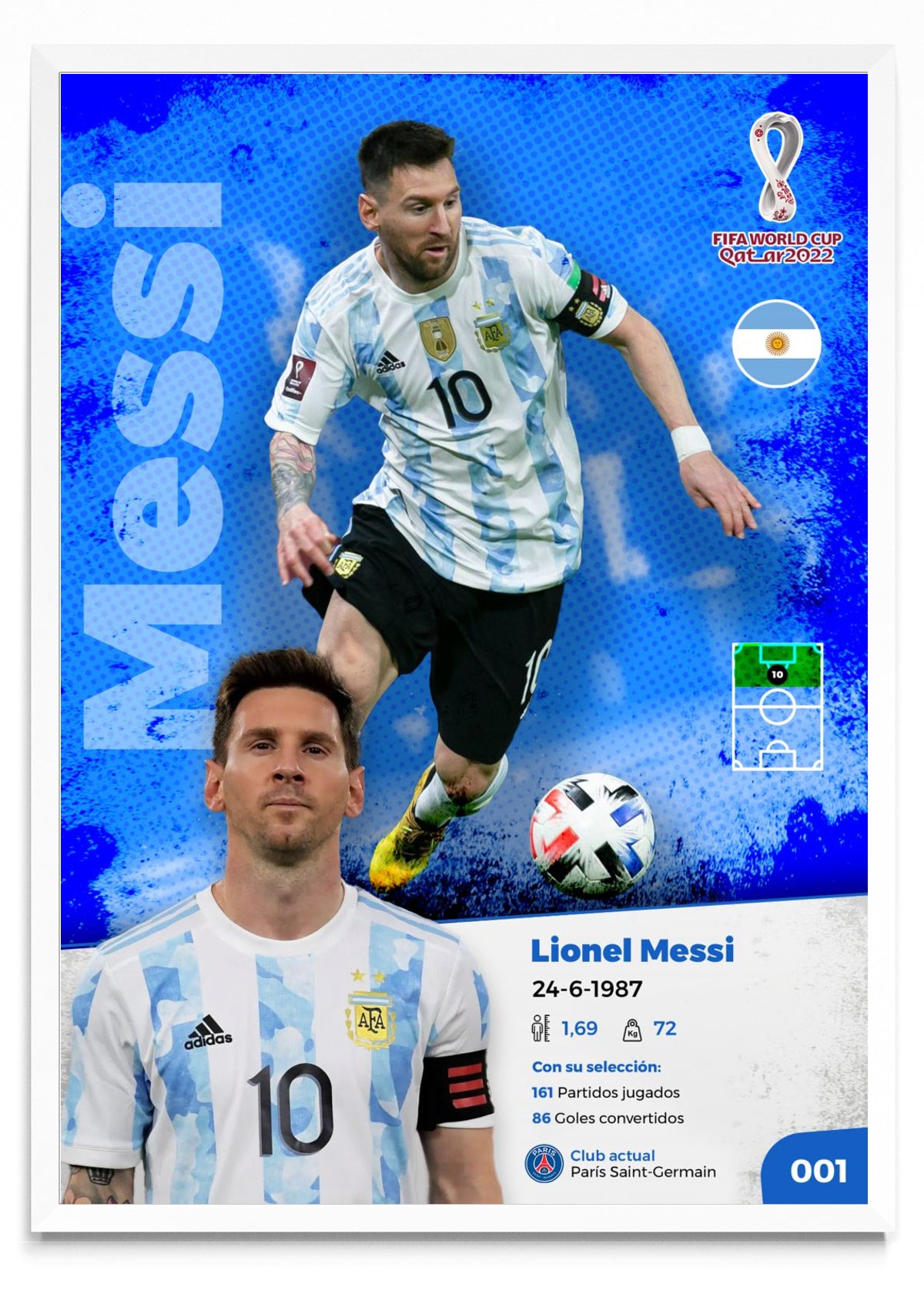 Lionel Messi - Qatar 2022 - Retrato BL