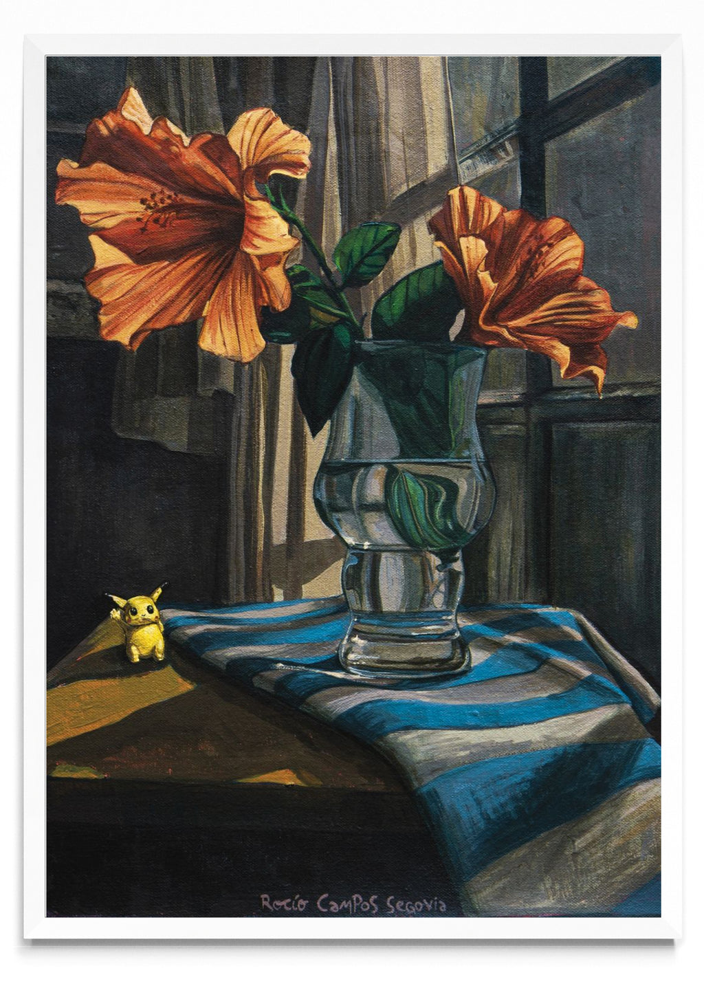 Picachu y Rosa - Retrato BL