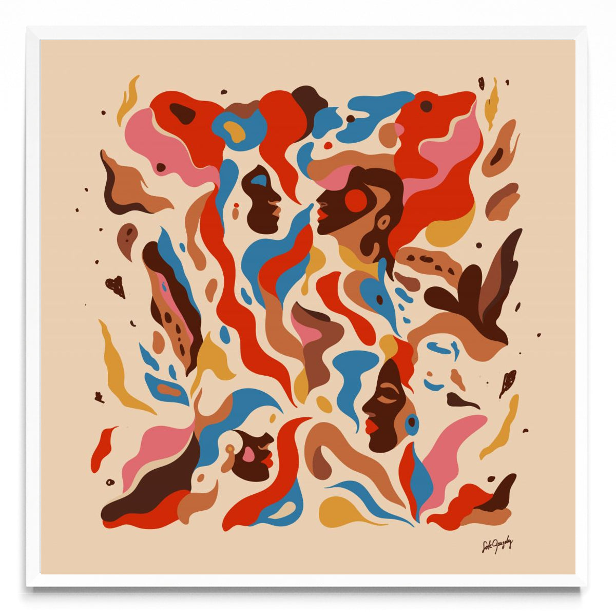 Caras de Fuego 3 - Cuadrado BL