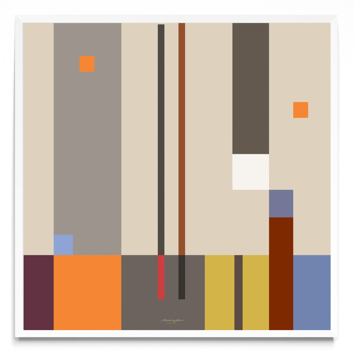 Abstracción colours 3 - Cuadrado BL