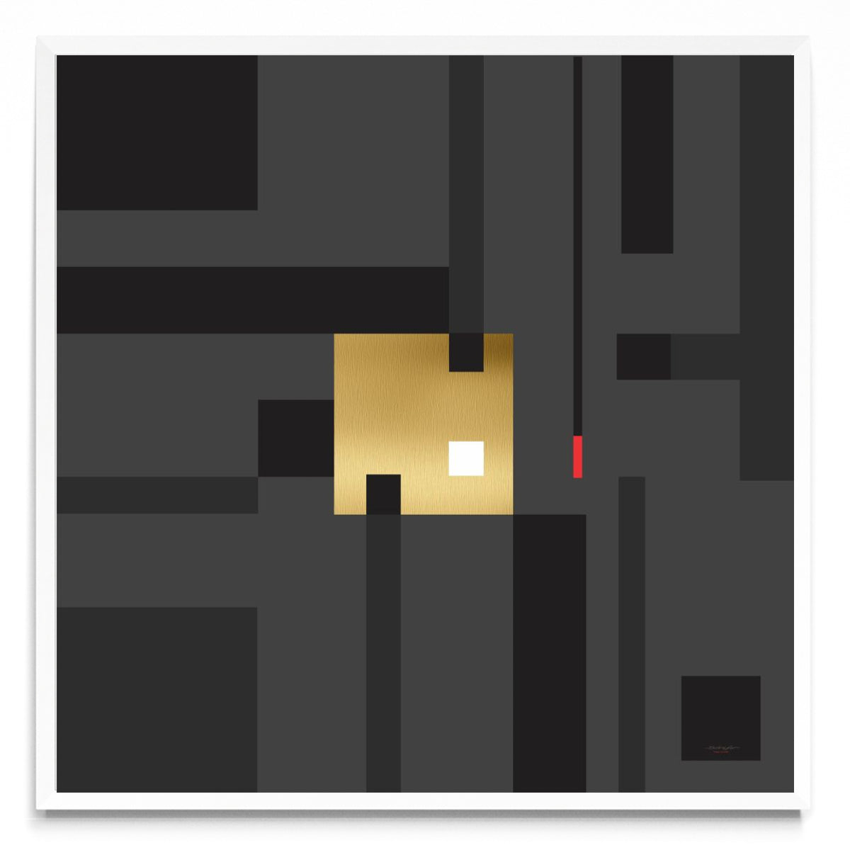 Abstraacción Black & Gold - Cuadrado BL