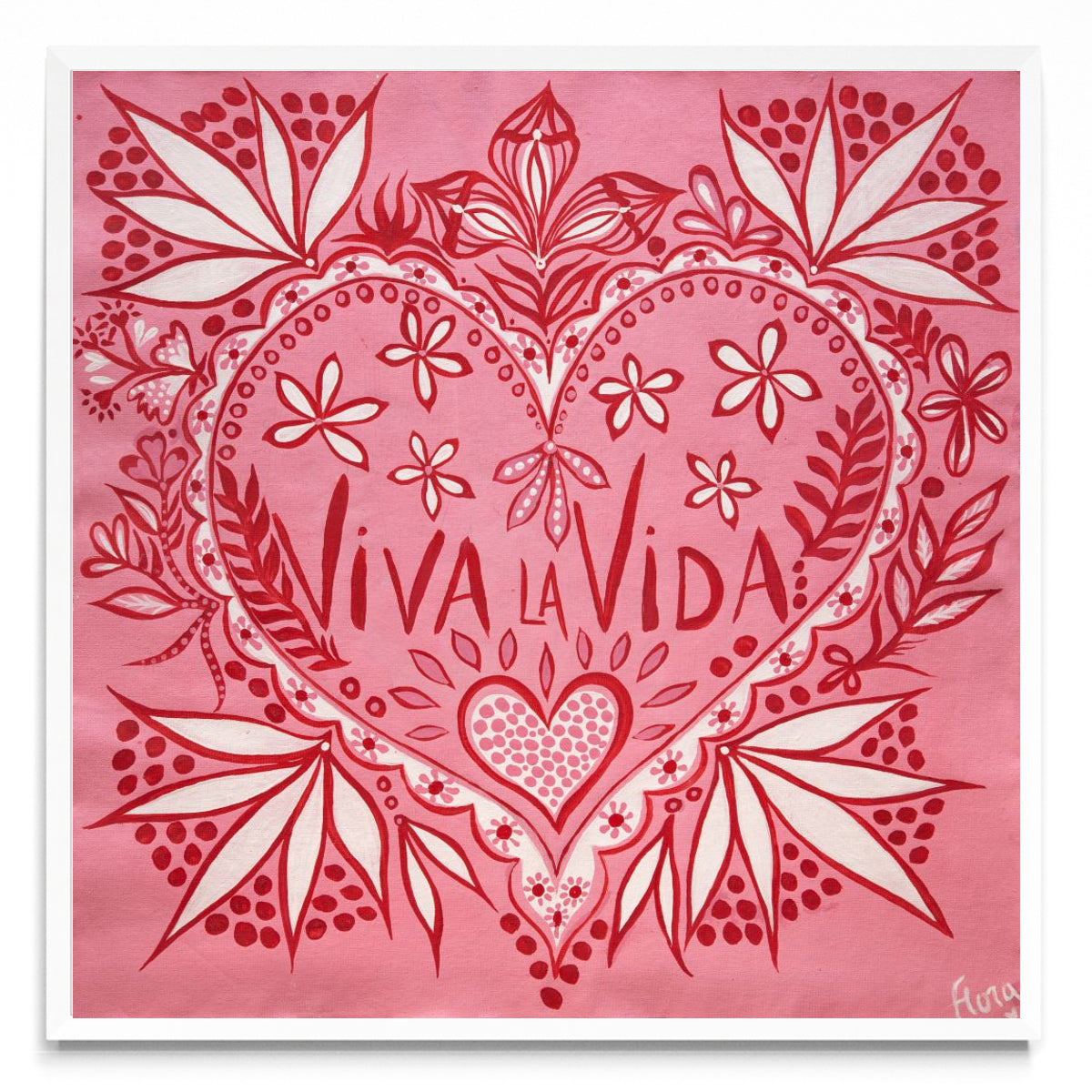 Viva la vida pink - Cuadrado BL