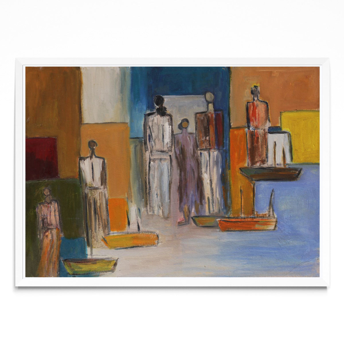 Figuras y barcos - Paisaje BL