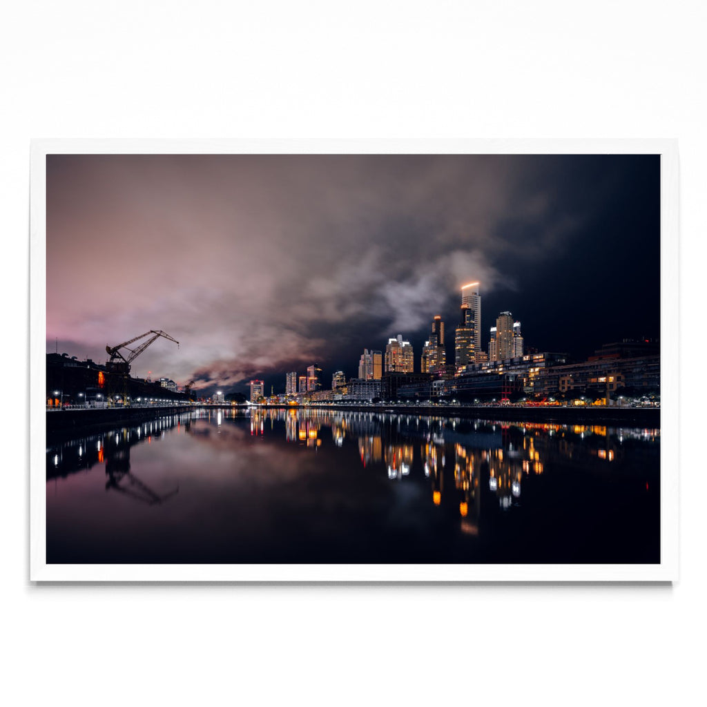 Noche de nubes bajas en Puerto Madero - FotoH BL