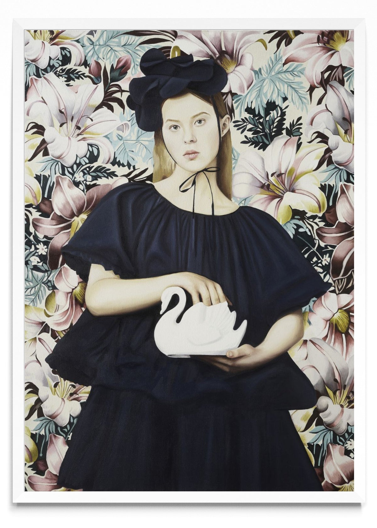 Reina con Cisne - Retrato BL