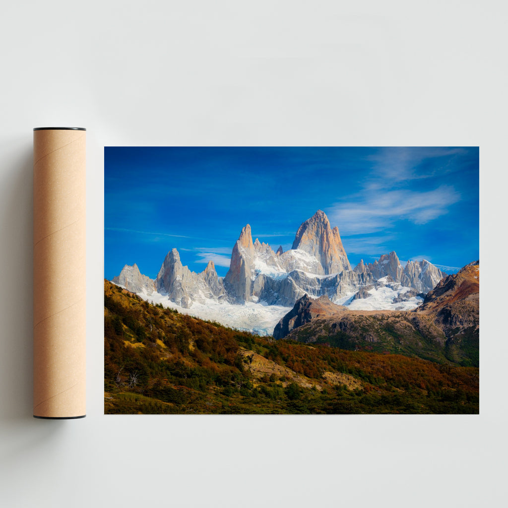 Fitz Roy desde el valle. - Paisaje Solo print