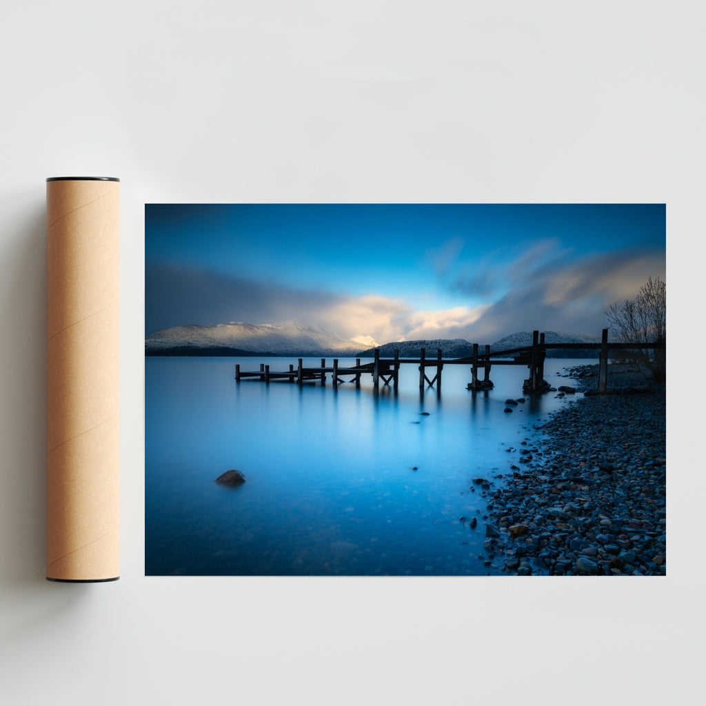 Amanecer azulado. - Paisaje Solo print