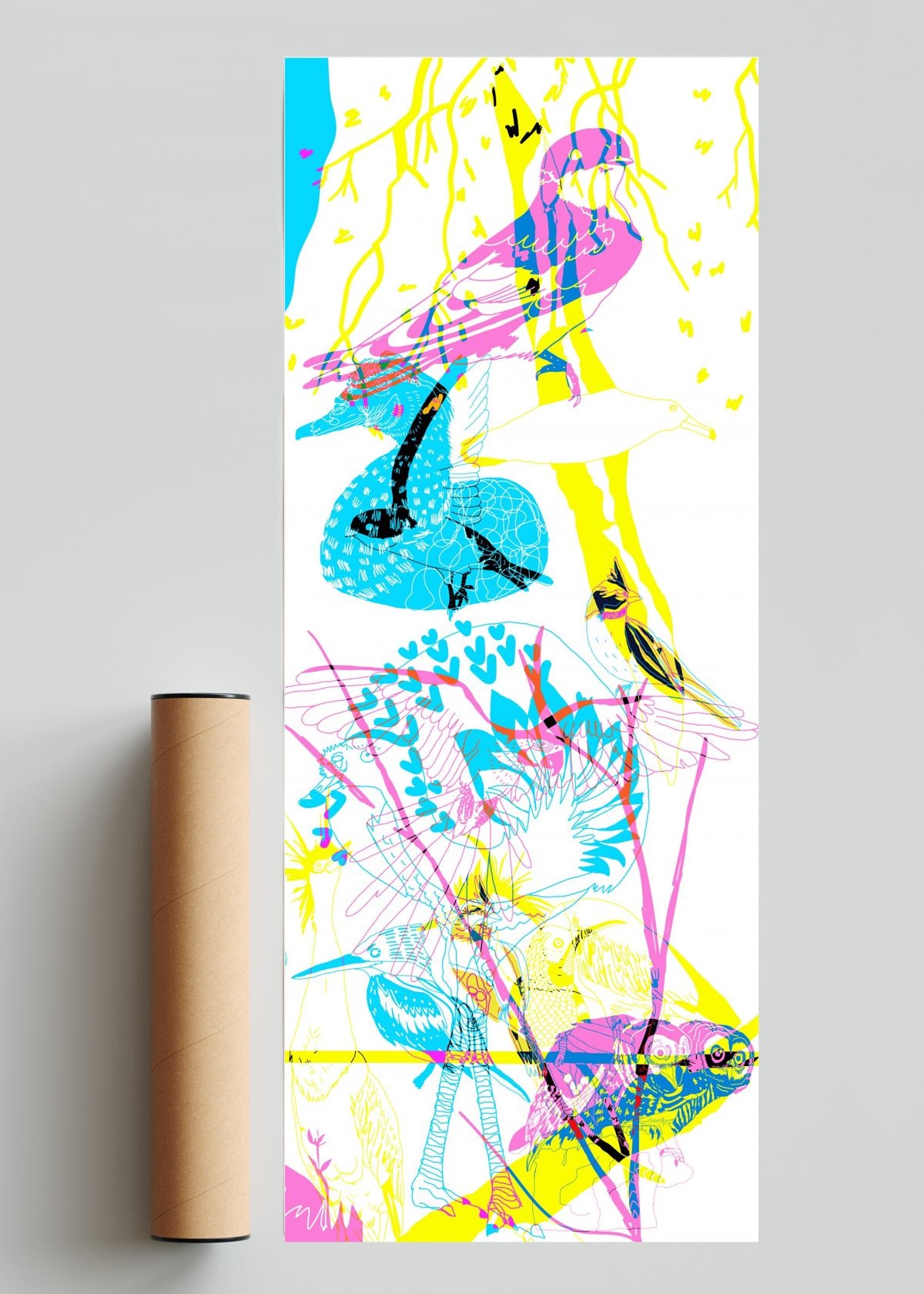 Bandada de aves - PanoV solo print