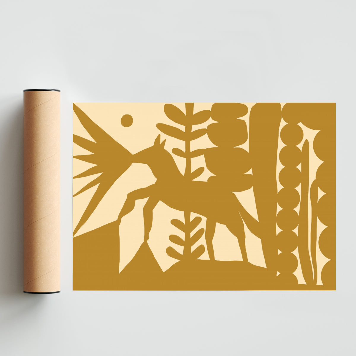 Historia de la tierra, el agua y los animales - Paisaje Solo print