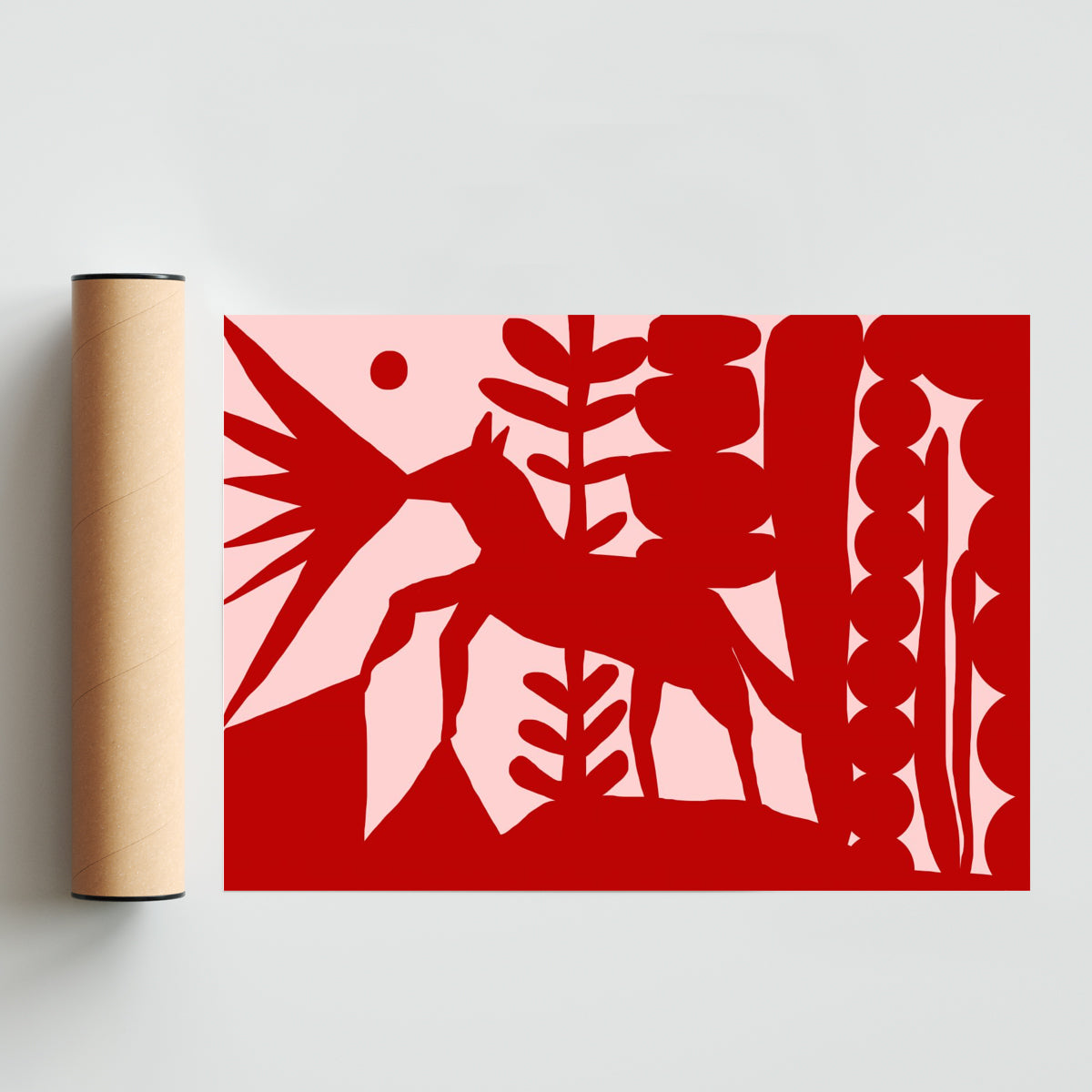 Historia de la tierra, el agua y los animales - Paisaje Solo print