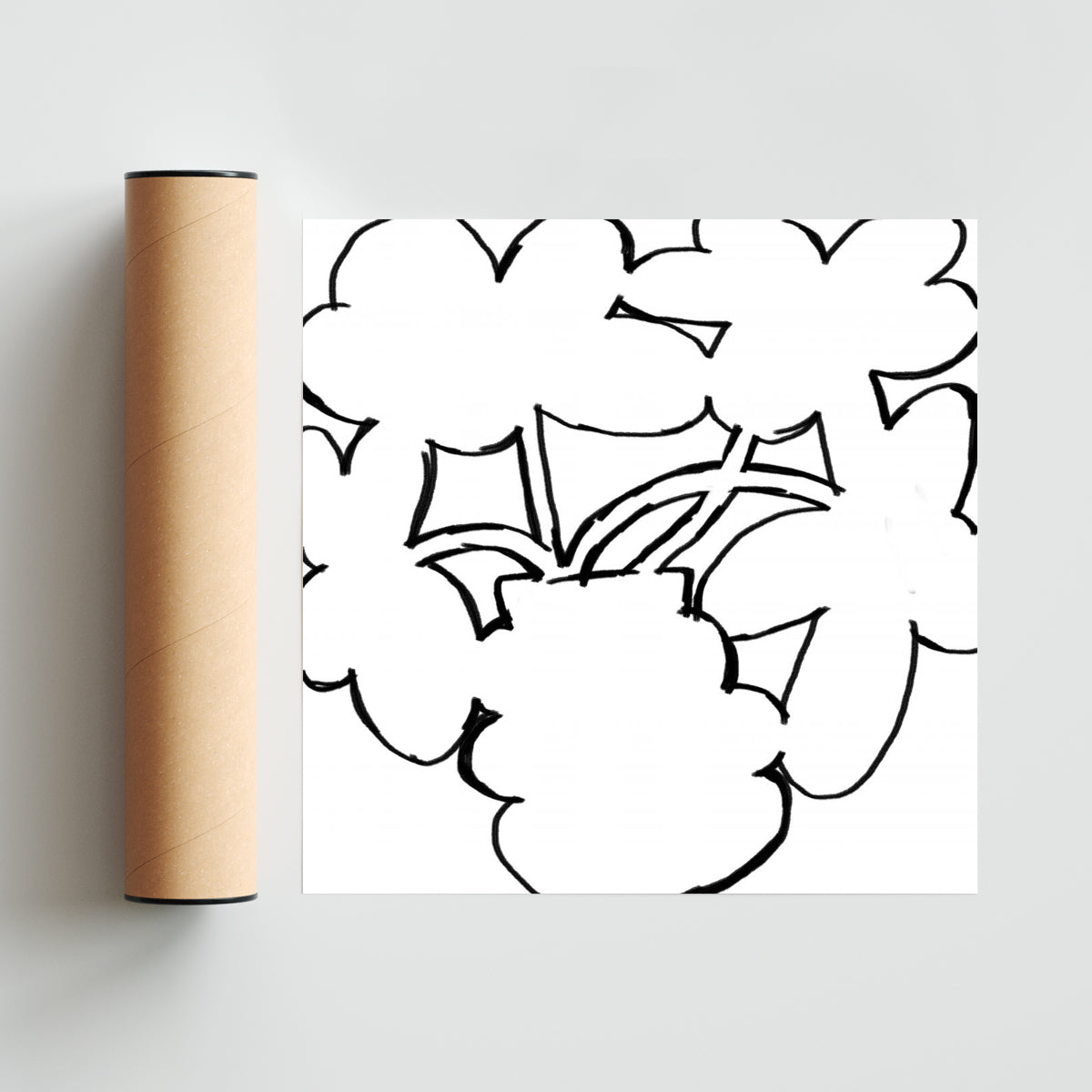 "estas flores son para ti" - Cuadrado solo print