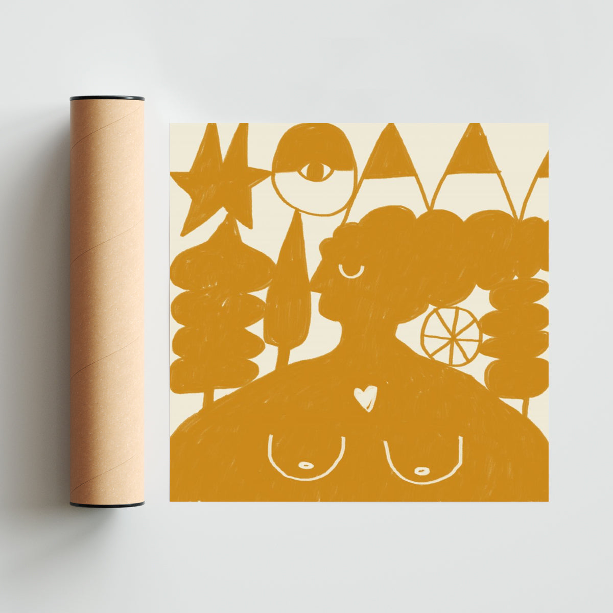 Llevo mis deseos conmigo - Cuadrado solo print
