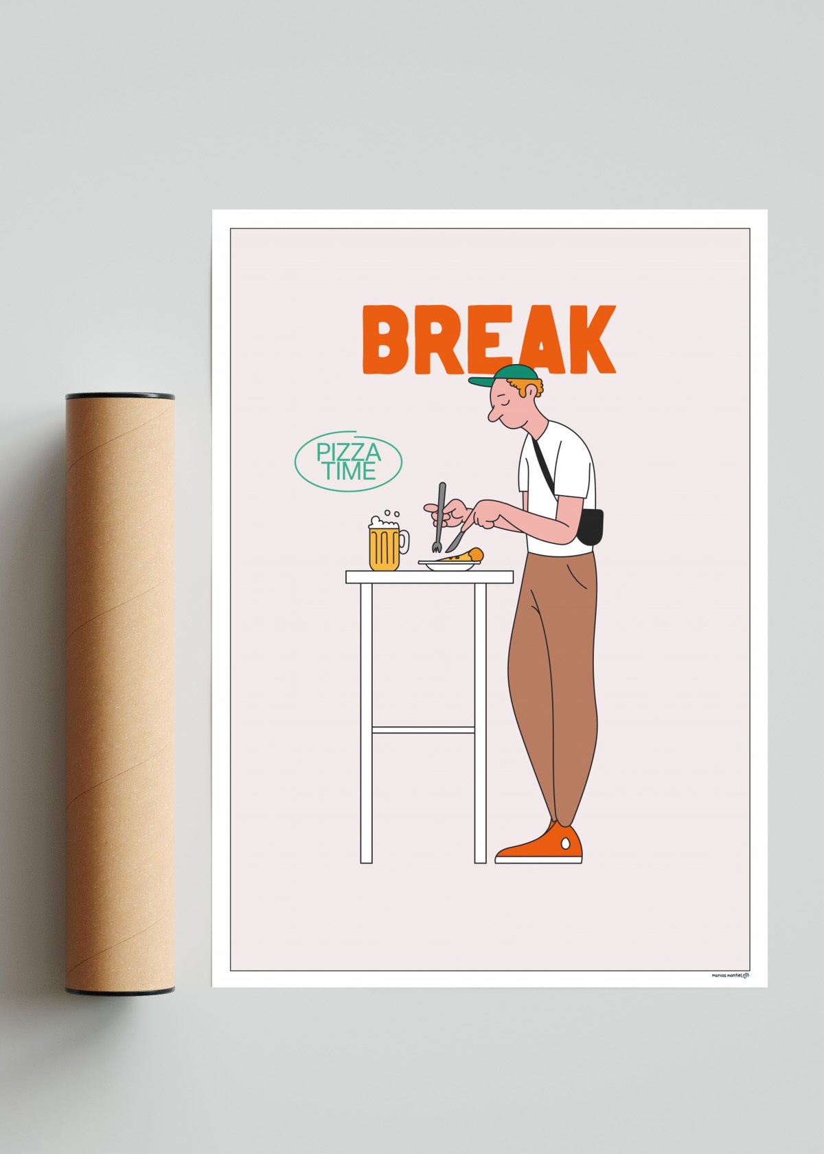 Pizza Time - Retrato solo print