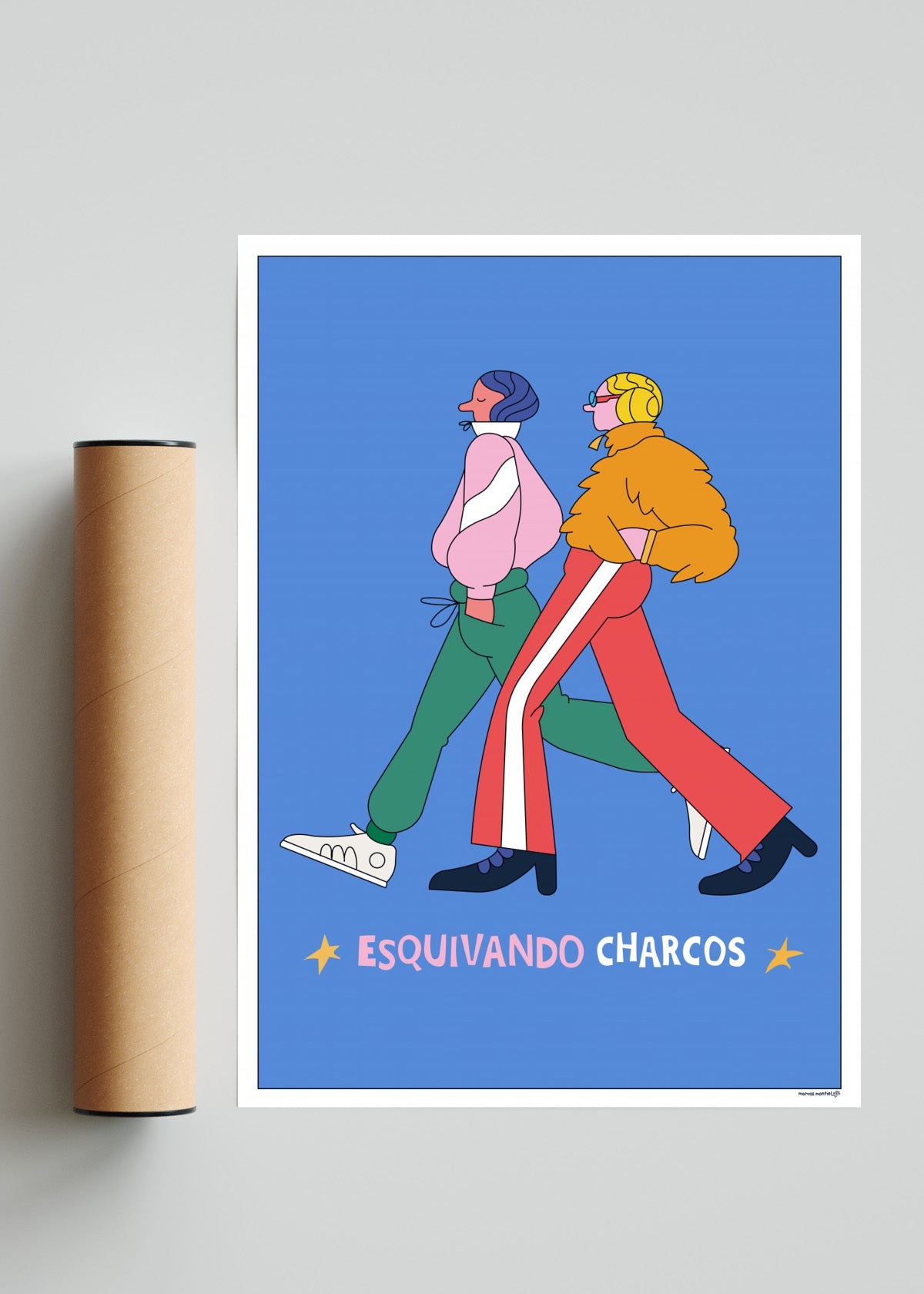 Esquivando Charcos - Retrato solo print