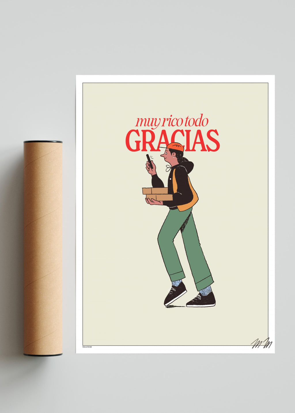 Muy rico todo Gracias - Retrato solo print
