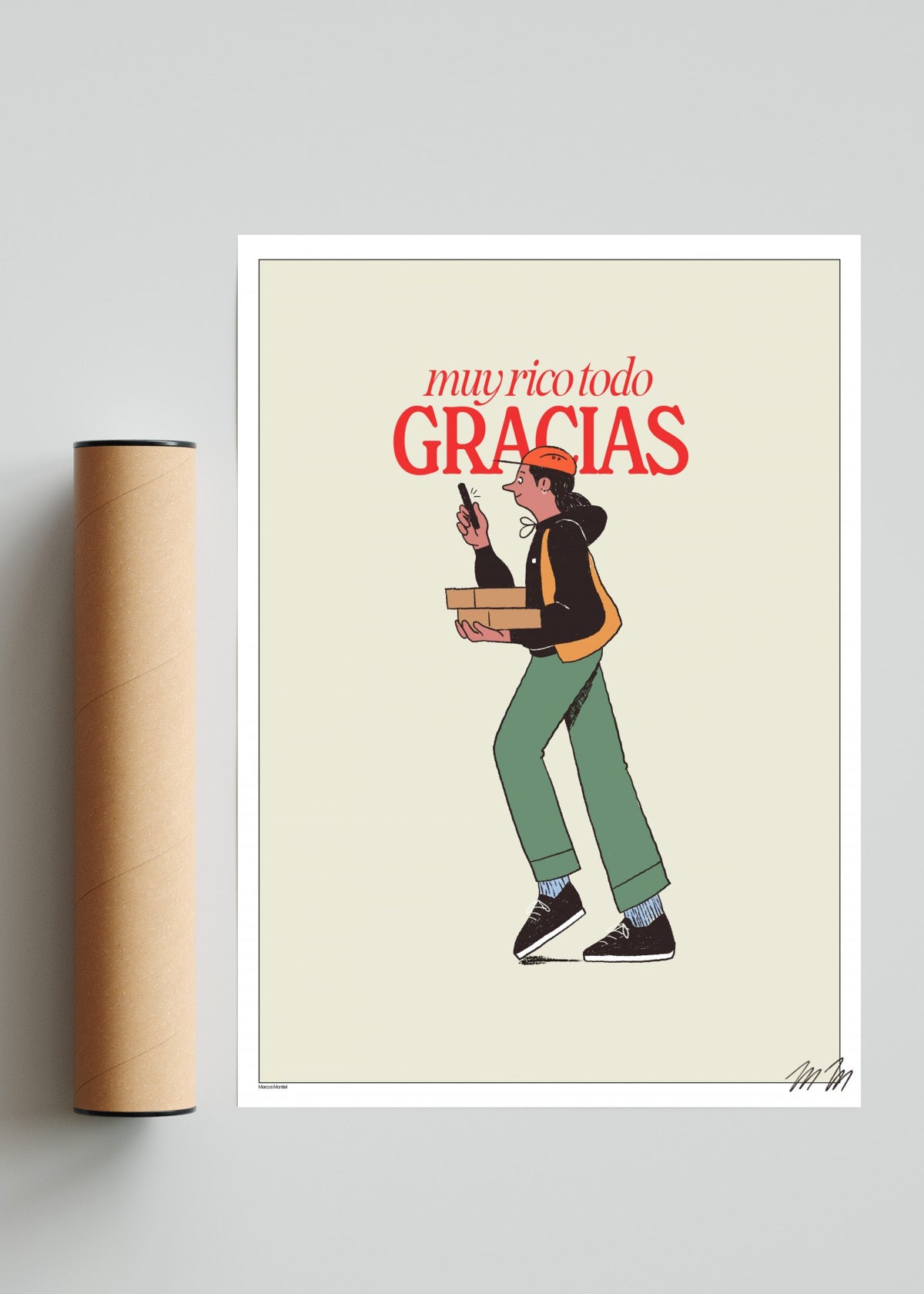 Muy rico todo Gracias - Retrato solo print