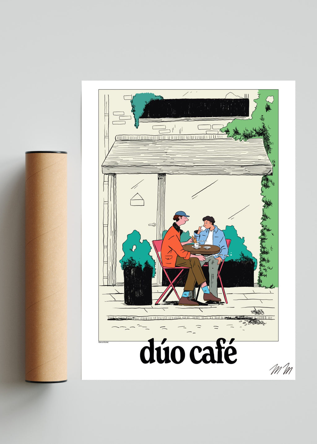 Dúo Café - Retrato solo print