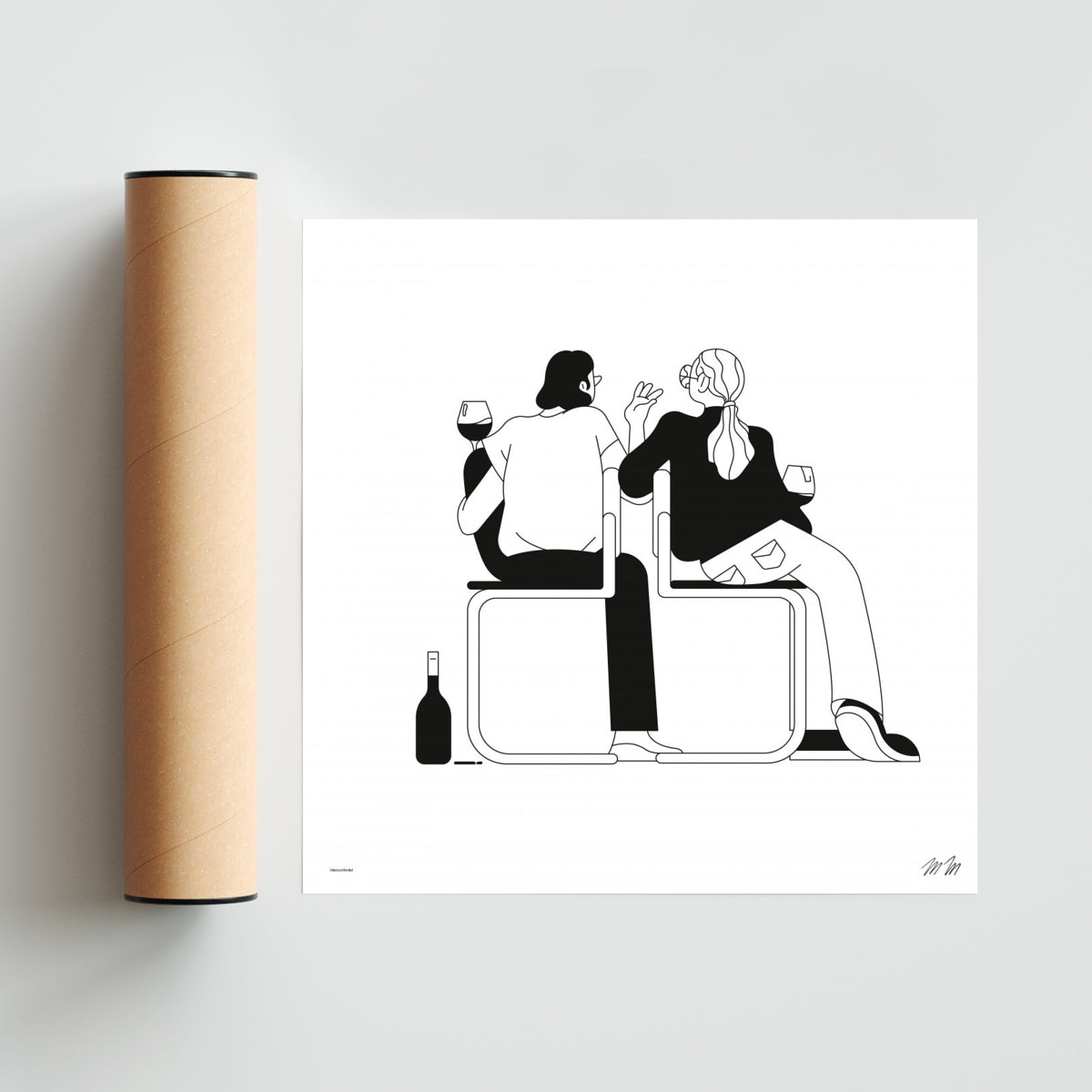 La charla - Cuadrado solo print
