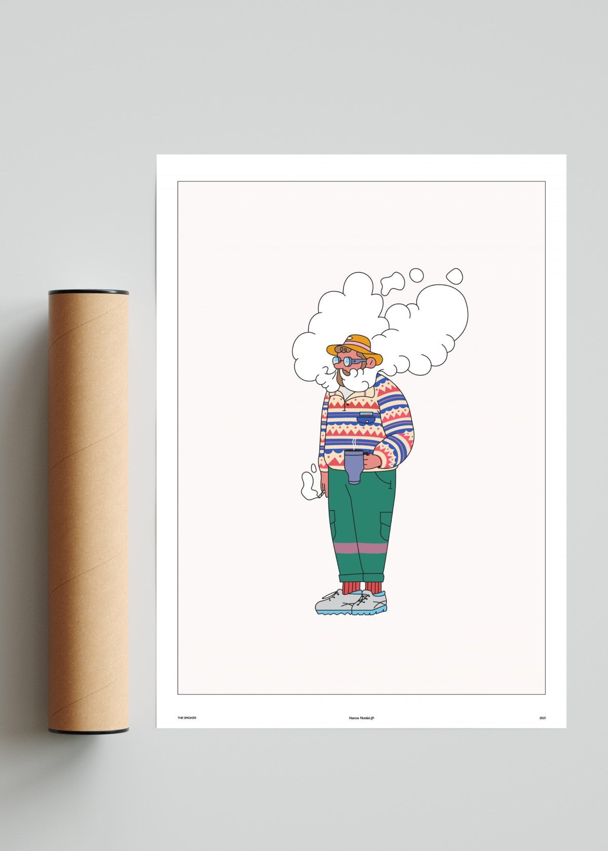 The Smoker - Retrato solo print