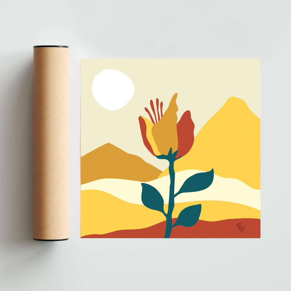Flor en el valle - Cuadrado solo print