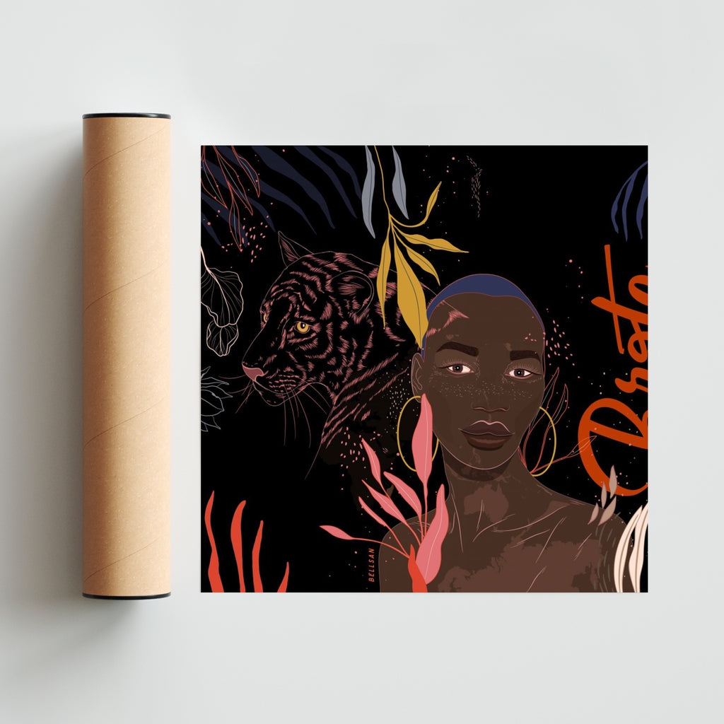África - Cuadrado solo print