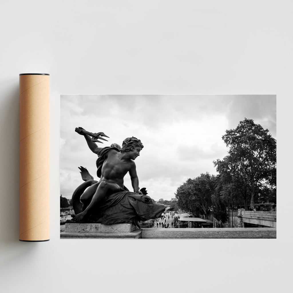 Estatua de un puente de París - FotoH solo print