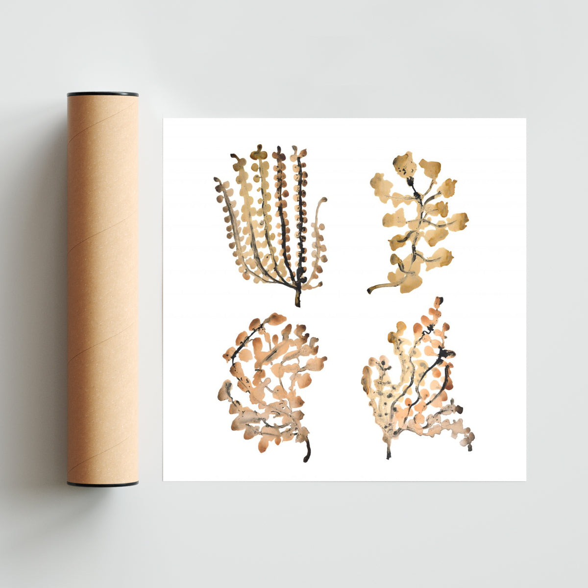 HOJAS DE OTOÑO 2 - Cuadrado solo print