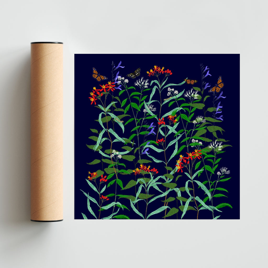 Jardín de Mariposas - Cuadrado solo print