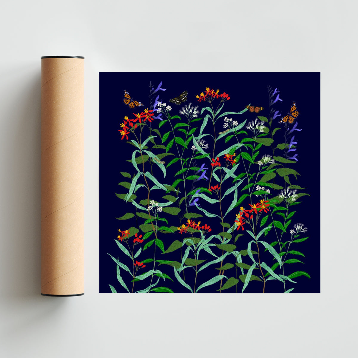 Jardín de Mariposas - Cuadrado solo print