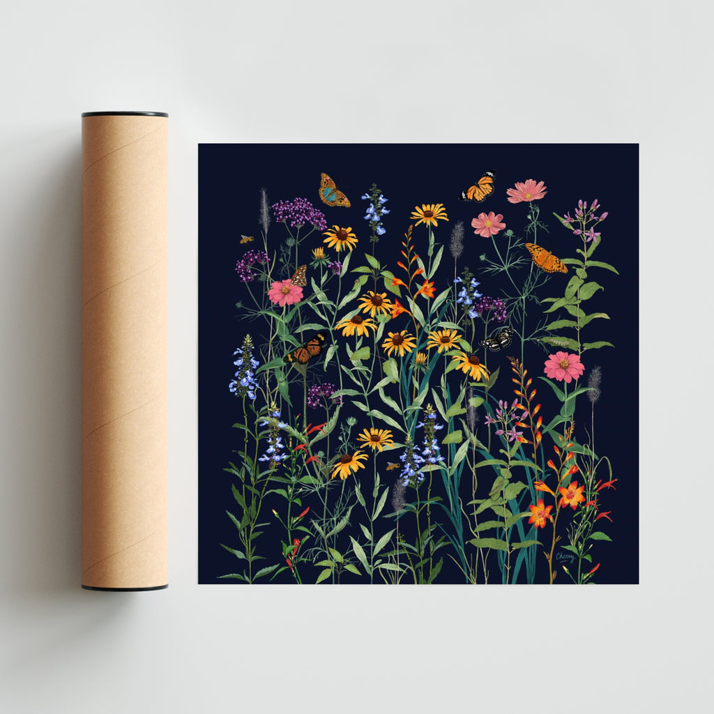 Jardin de primavera - Cuadrado solo print