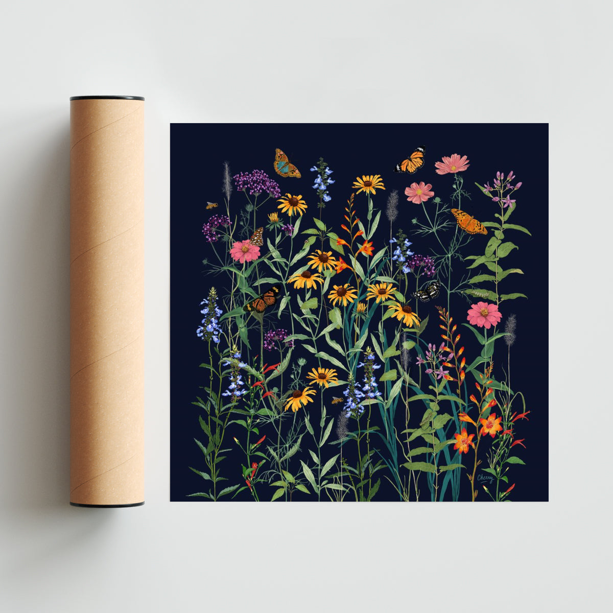 Jardin de primavera - Cuadrado solo print