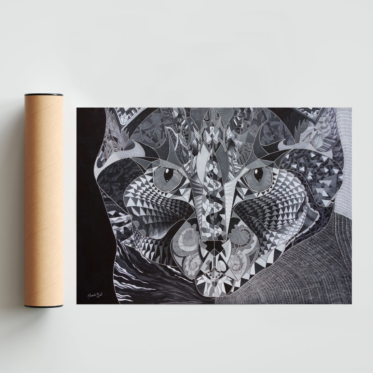 Gato Ensamble - Paisaje Solo print