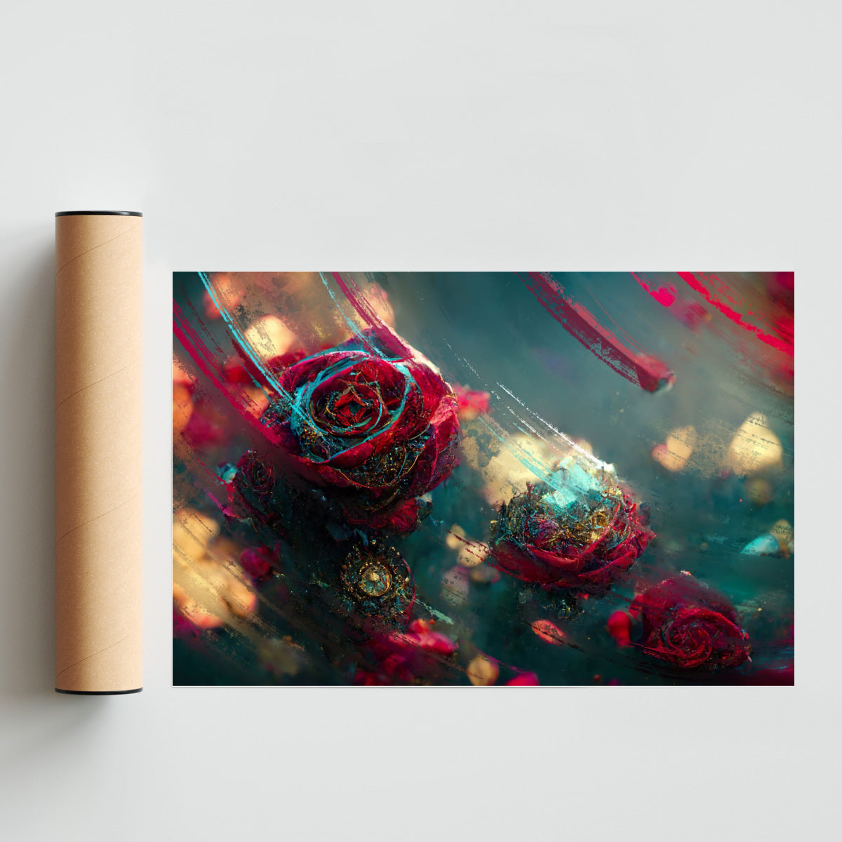 Virtual Garden - Red Roses - FotoH solo print