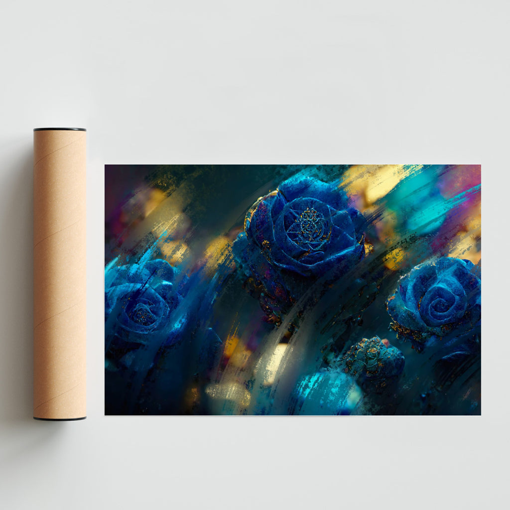 Virtual Garden - Blue Roses - FotoH solo print